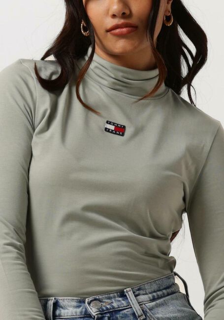 Gr&uuml;ne TOMMY JEANS Rollkragenpullover TJW SLIM BADGE TURTLENECK - large