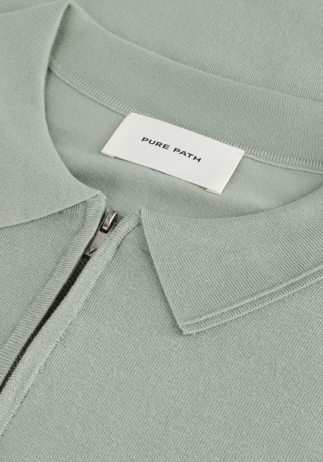 Gr&uuml;ne PURE PATH Polo-Shirt REGULAR FIT POLO SS HALF ZIP KNITWEAR - large