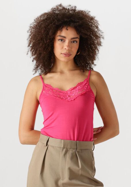 Fuchsie JANSEN AMSTERDAM Top ALORA HEMDJE TC 103 SPAGHETTI WITH LACE - large