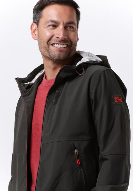 Grüne SCOTCH & SODA Jack CLASSIC HOODED SHORT SOFT-SHELL NYLON JACKET - large