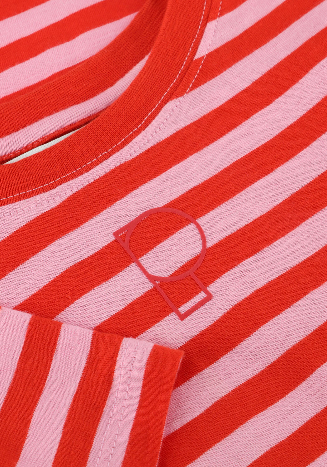 Mehrfarbige/Bunte POM AMSTERDAM Tops & T-shirts TSHIRT STRIPE ORANGE PINK - large