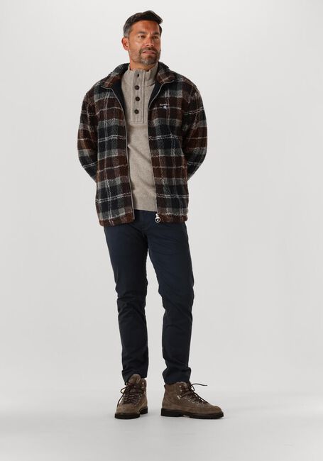 Beige BARBOUR Pullover ESSENTIAL PATCH HALF ZIP KNITTED JUMPER - large