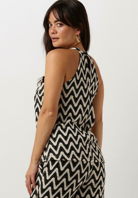 Schwarze SUMMUM Top SINGLET ZIG ZAG CROCHET - large