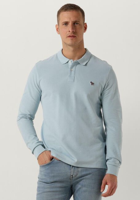 Hellblau PS PAUL SMITH Polo-Shirt MENS SLIM FIT LS POLO SHIRT ZEBRA - large