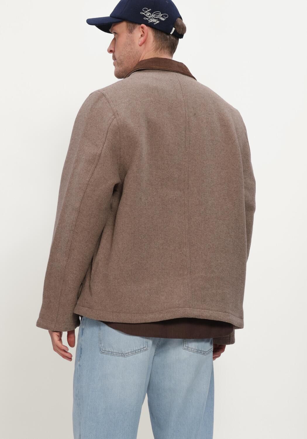 Beige LES DEUX Jack MELANGE WOOL JACKET - large