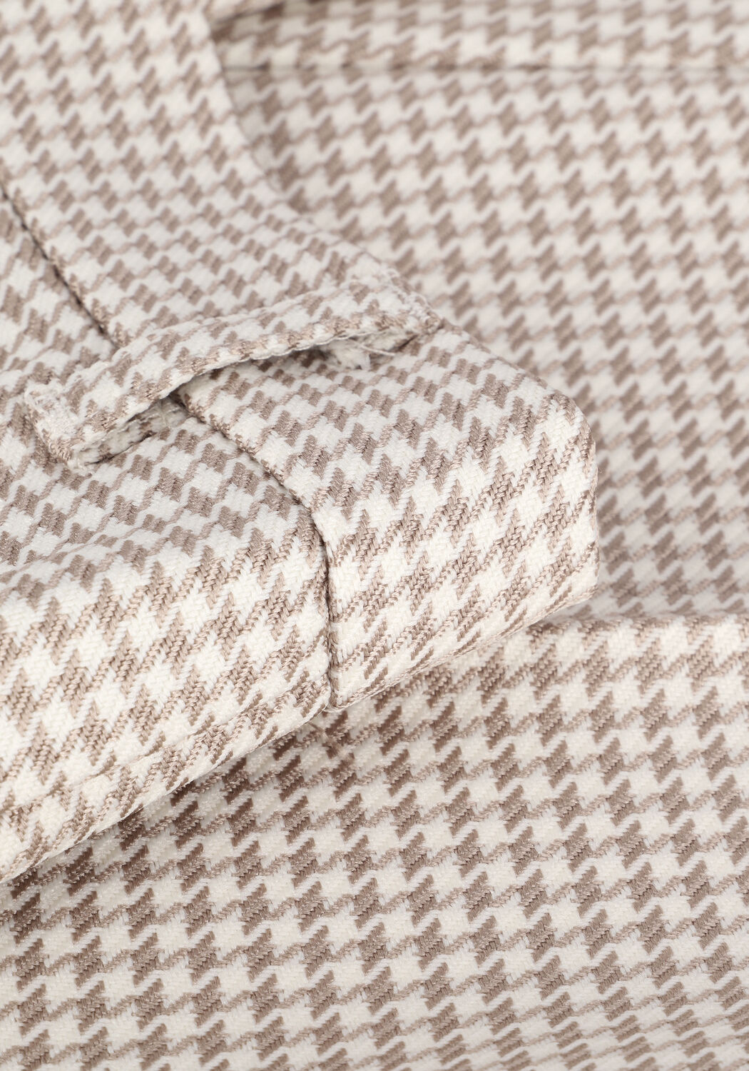 Braune COLOURFUL REBEL Hose RUS JACQUARD DOGTOOTH STRAIGHT PANTS - large