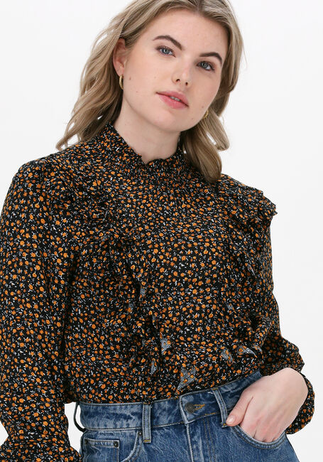 Orangene COLOURFUL REBEL Blusen BINA SMALL FLORAL BOHO RUFFLE BLOUSE - large