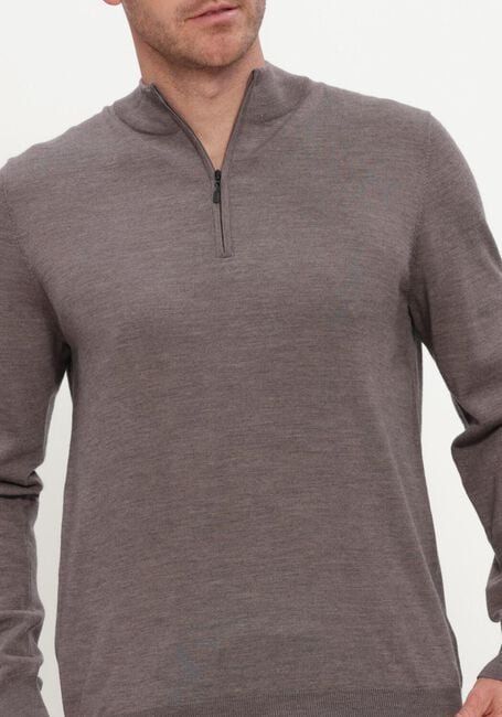 Taupe STEFANO LAURAN Pullover HALF ZIP MERINO - large
