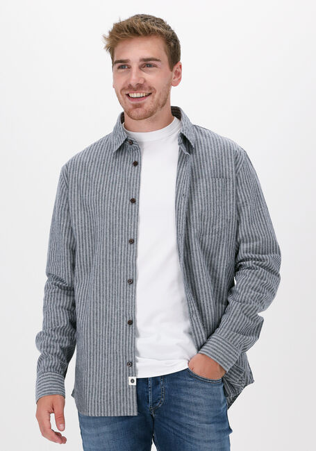 Blaue ANERKJENDT Casual-Oberhemd AKLOUIS STRIPE CHAMBRAY SHIRT - large