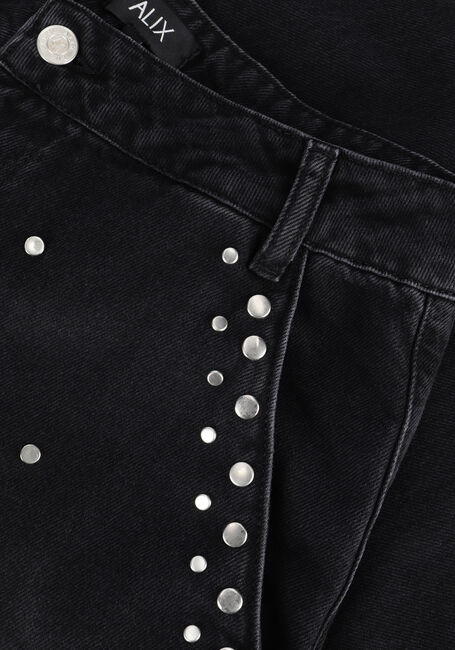 Schwarze ALIX THE LABEL Straight leg jeans LADIES WOVEN STUDDED JEANS - large