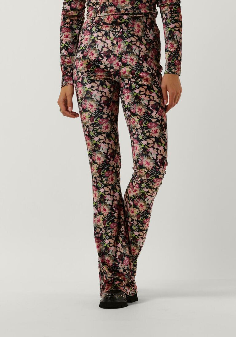 lilane colourful rebel schlaghose jolie flower velvet flare pants