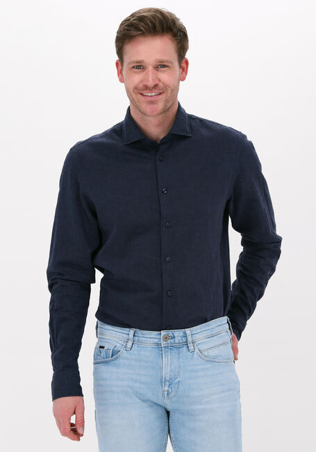 Dunkelblau PROFUOMO Casual-Oberhemd HARTGER W COTTON-LINNEN - large