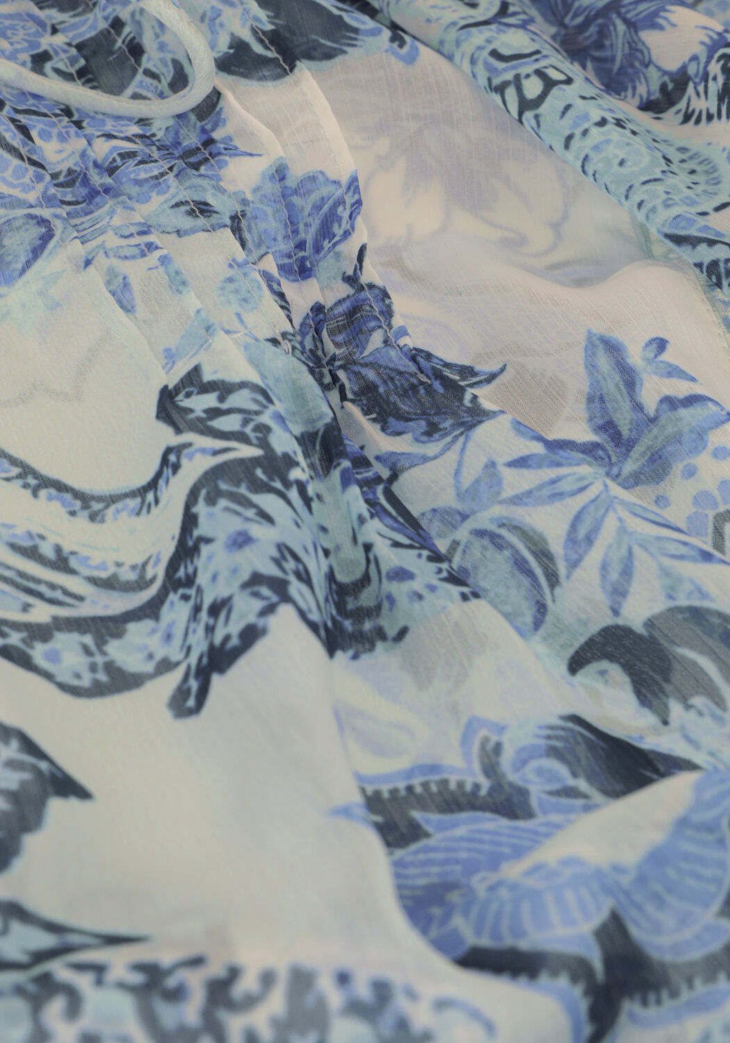 Blaue GUESS Blusen LS GILDA TRIM TOP - large