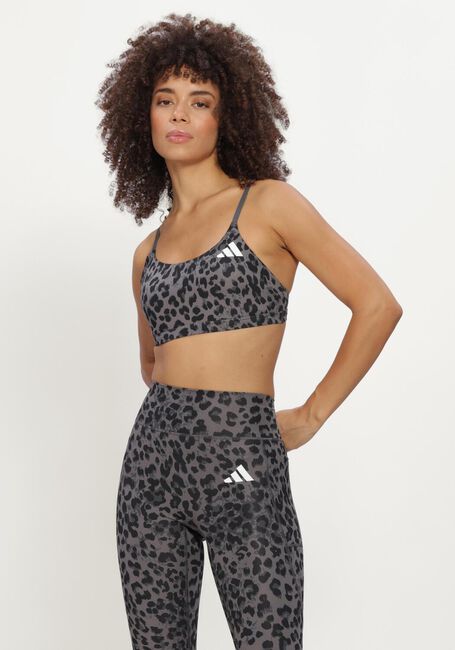 Graue ADIDAS Sporttops OPT AOP LS BRA - large