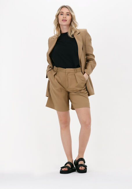 Camelfarbene GESTUZ Hosen PAULA MW SHORTS - large