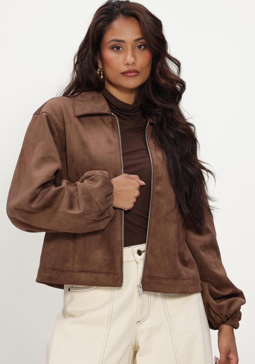 Braune OBJECT Jack OBJDENNA L/S SHORT JACKET NOOS - large
