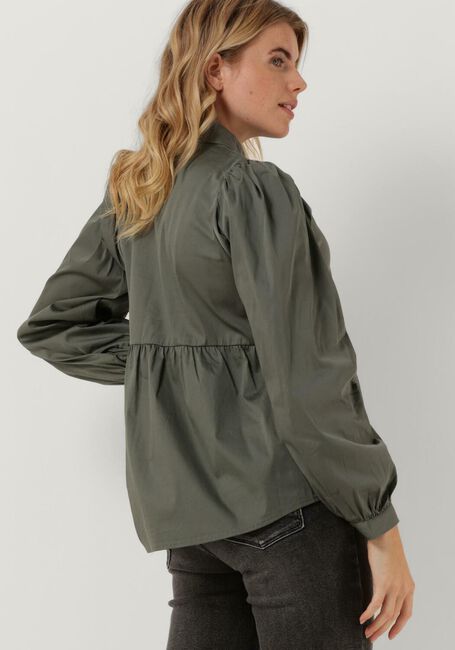 Grüne LEVETE ROOM Bluse LR-ISLA SOLID 64 SHIRT - large