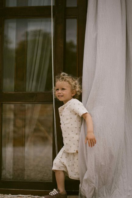 Ecru LIL' ATELIER Kurze Hose NMMFREDE LOOSE SHORTS - large