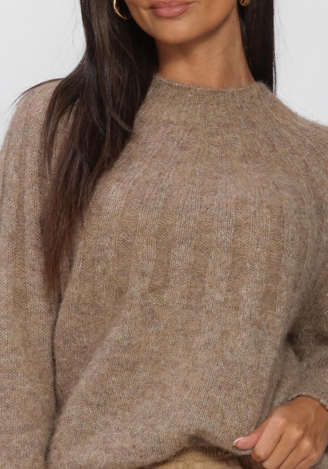 Camelfarbene BY-BAR Pullover ZOE PULLOVER - large