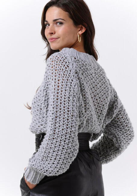 Graue SIMPLE Pullover AKSEL KNIT-VIRGIN-WO-22-3 - large