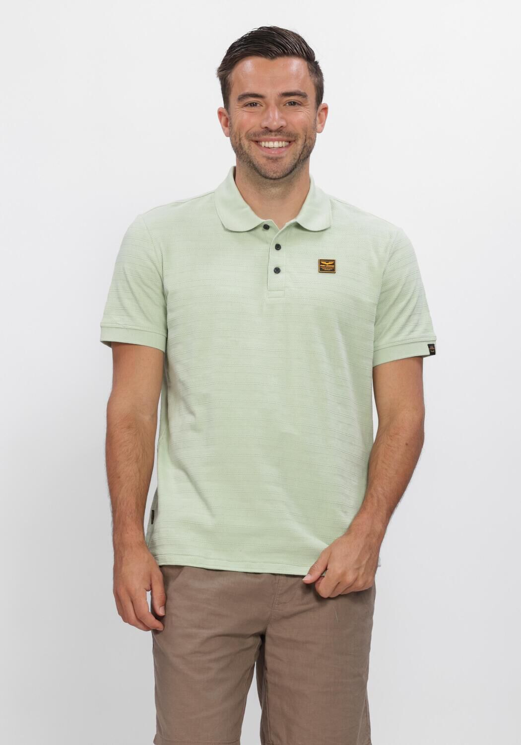 Minze PME LEGEND Polo-Shirt SHORT SLEEVE POLO JACQUARD JERSEY STRIPE - large