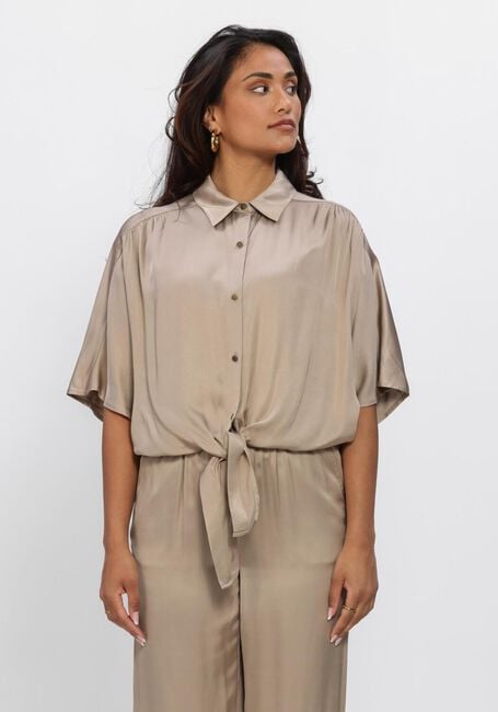 Sand ANOTHER LABEL Blusen ALBATHYLLE SHIRT S/S - large