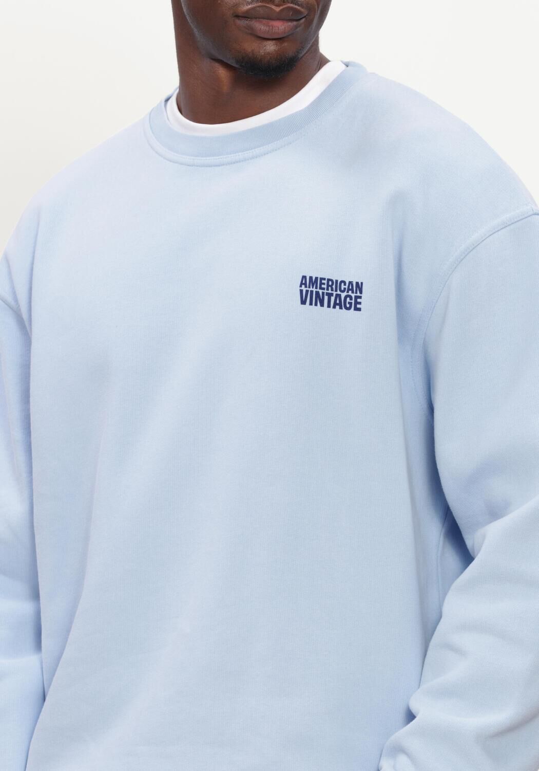 Blaue AMERICAN VINTAGE Sweatshirt PLIZZY CREW - large
