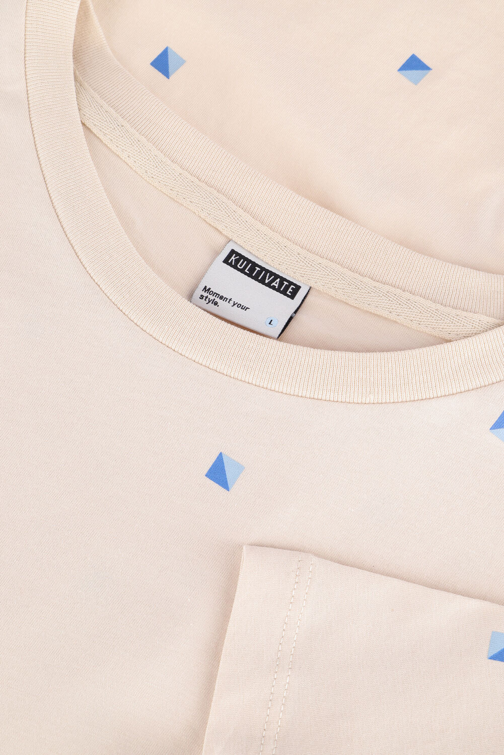 Beige KULTIVATE T-shirt TS BLUE STUFF - large