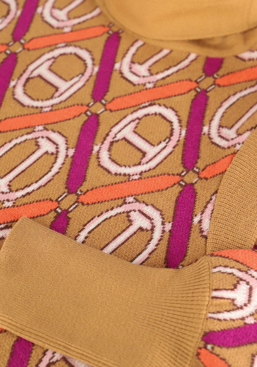 Camelfarbene SILVIAN HEACH Rollkragenpullover SWEATER KILLEN - large