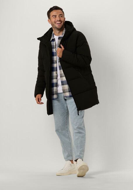 Schwarze WOODBIRD Wattierte Jack WBJOSEPH TECH LONG JACKET - large