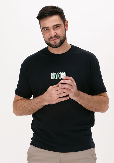 Schwarze DRYKORN T-shirt THILO FLAME - large