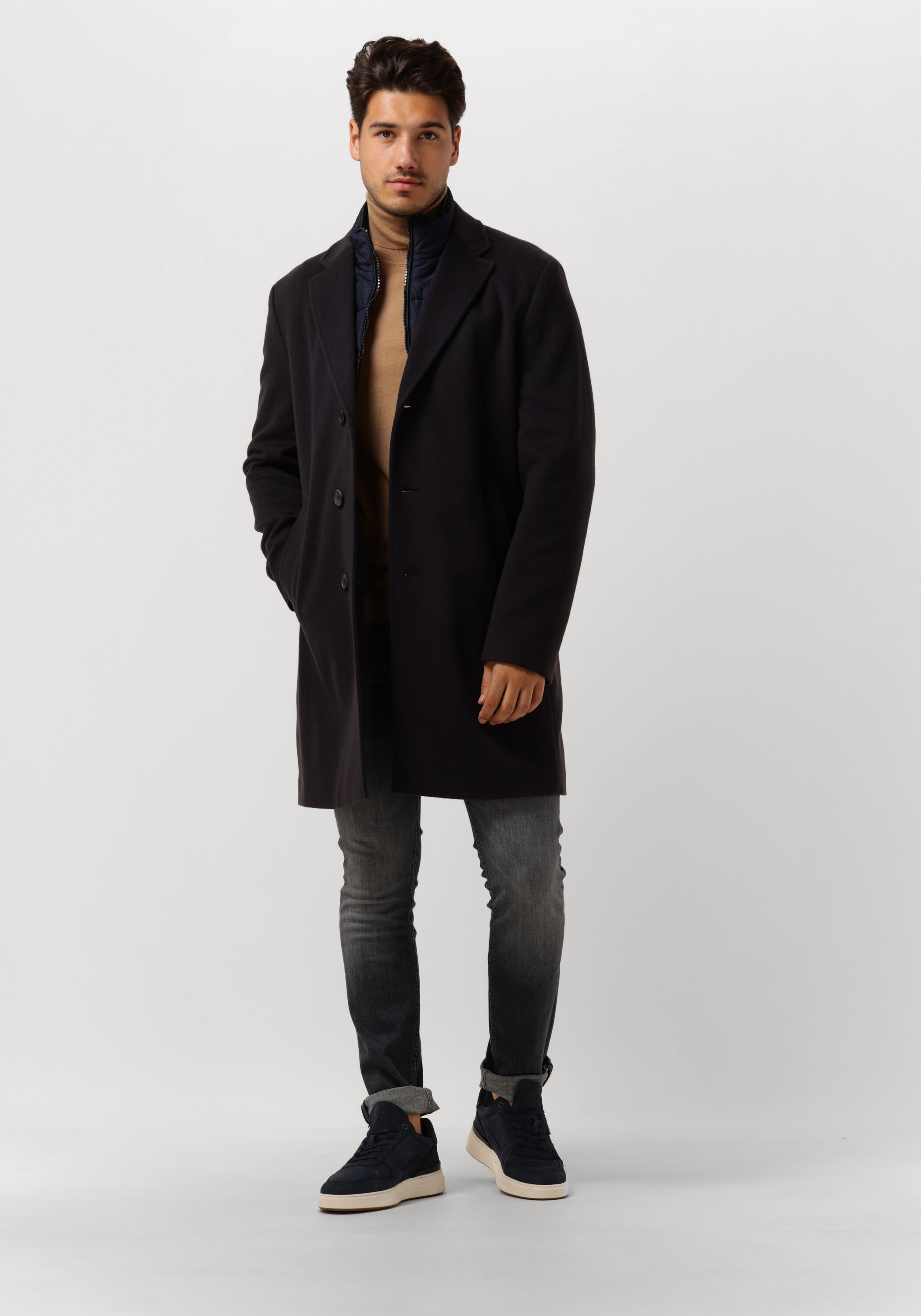 Lambton wool coat black discount