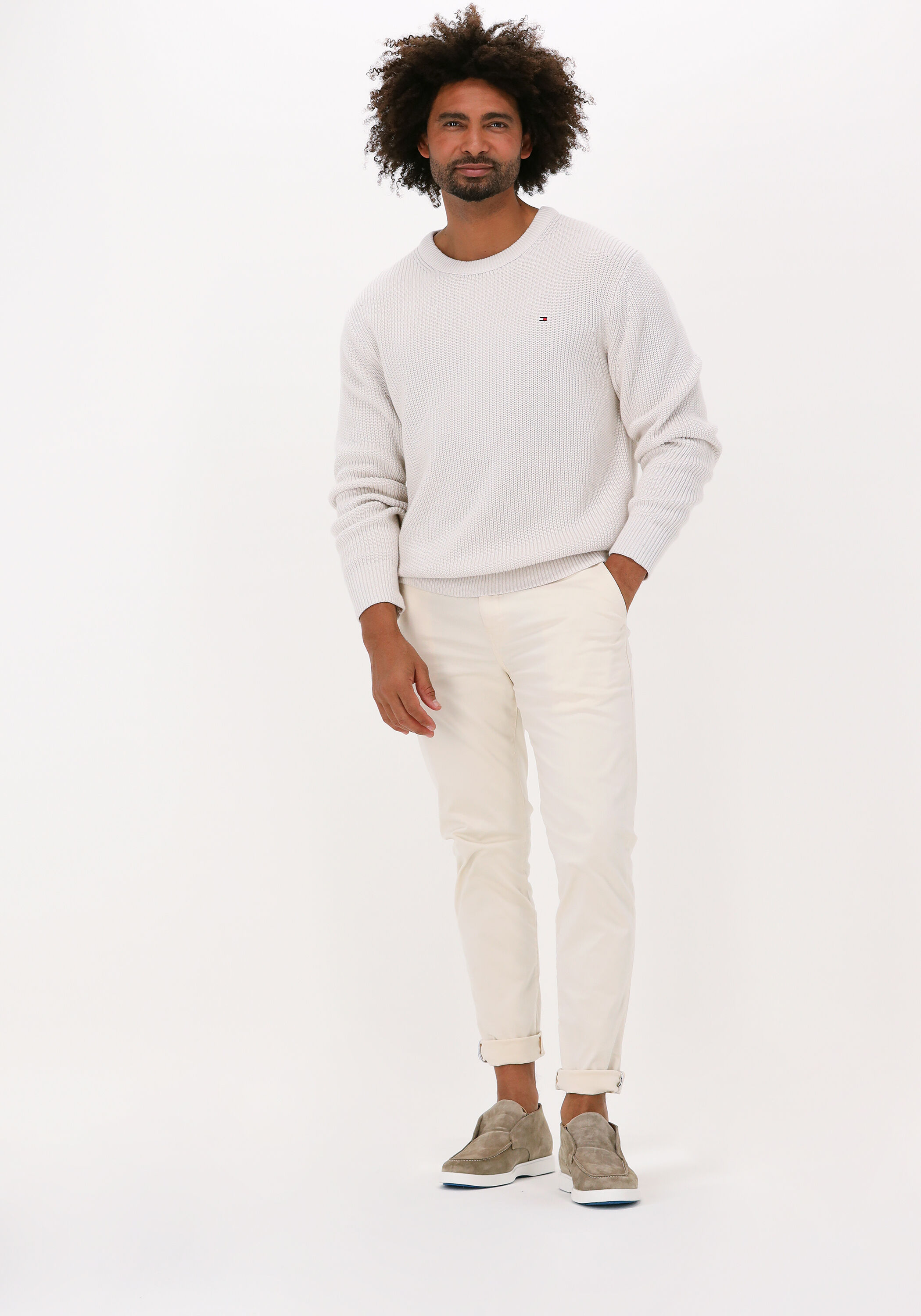 Beige TOMMY HILFIGER Pullover RIB TEXTURE CREW NECK | Omoda 