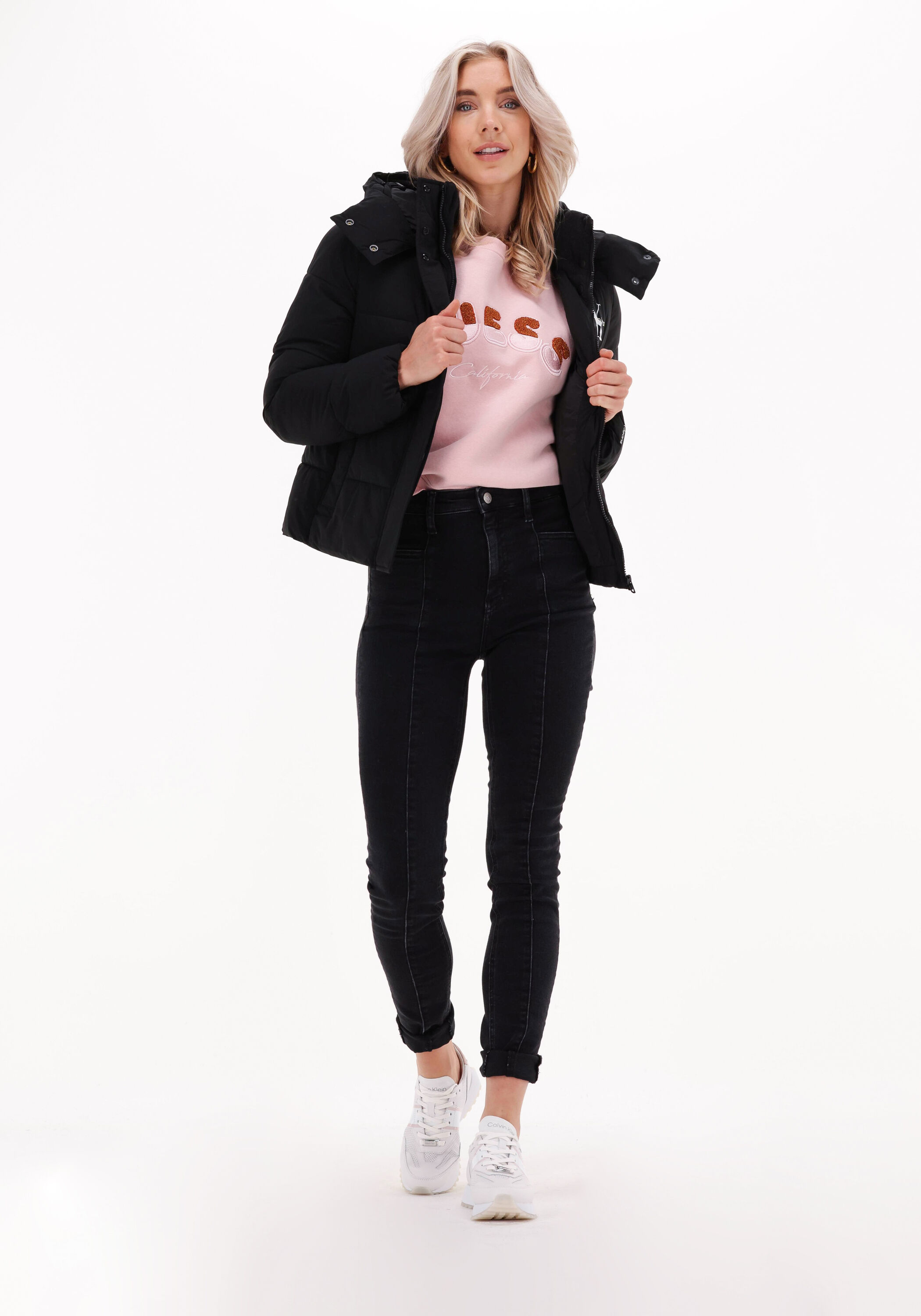 Schwarze CALVIN KLEIN Wattierte Jack MW NON-DOWN SHORT PUFFER | Omoda