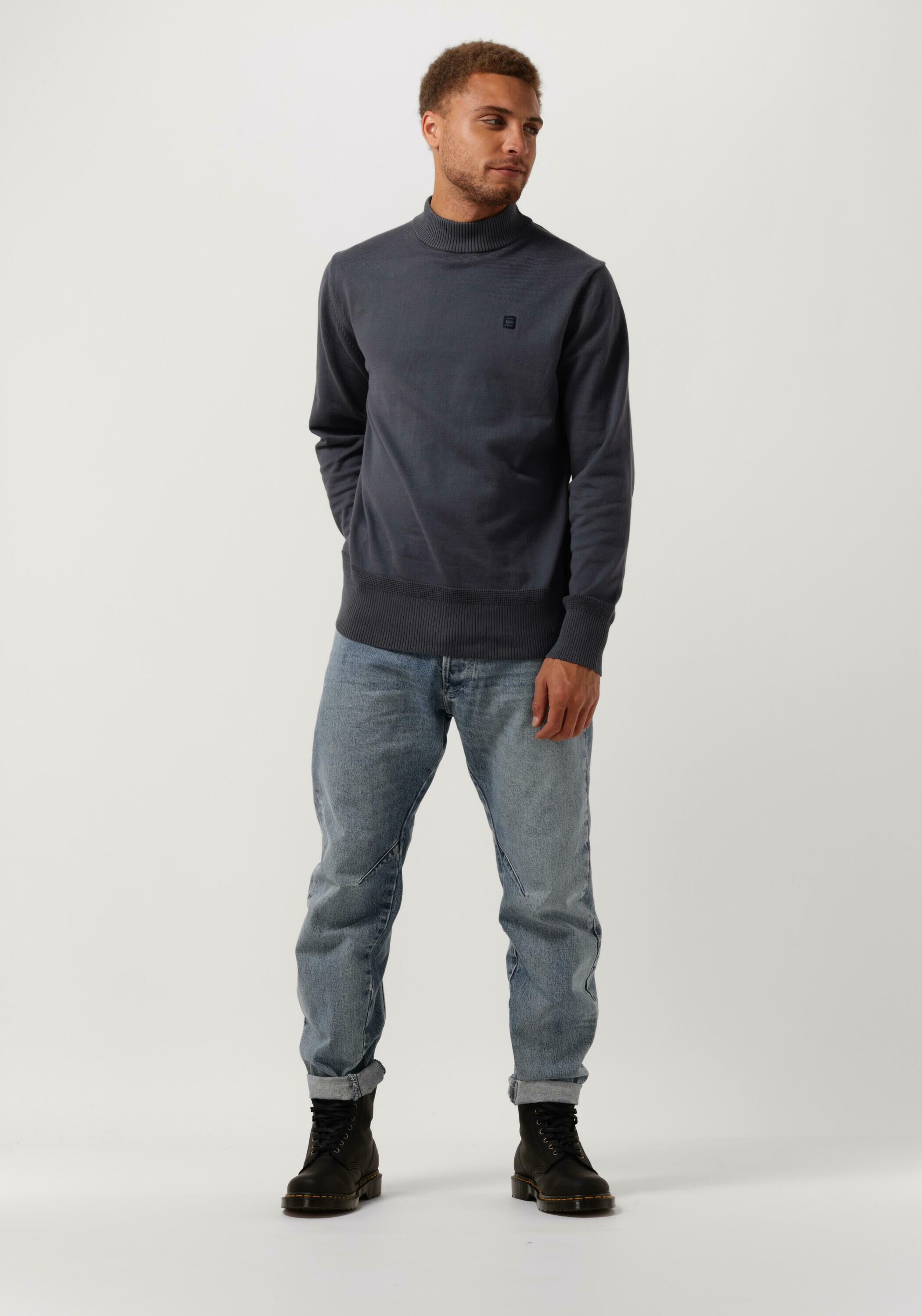 Blaue G-STAR RAW Pullover PREMIUM CORE MOCK KNIT | Omoda