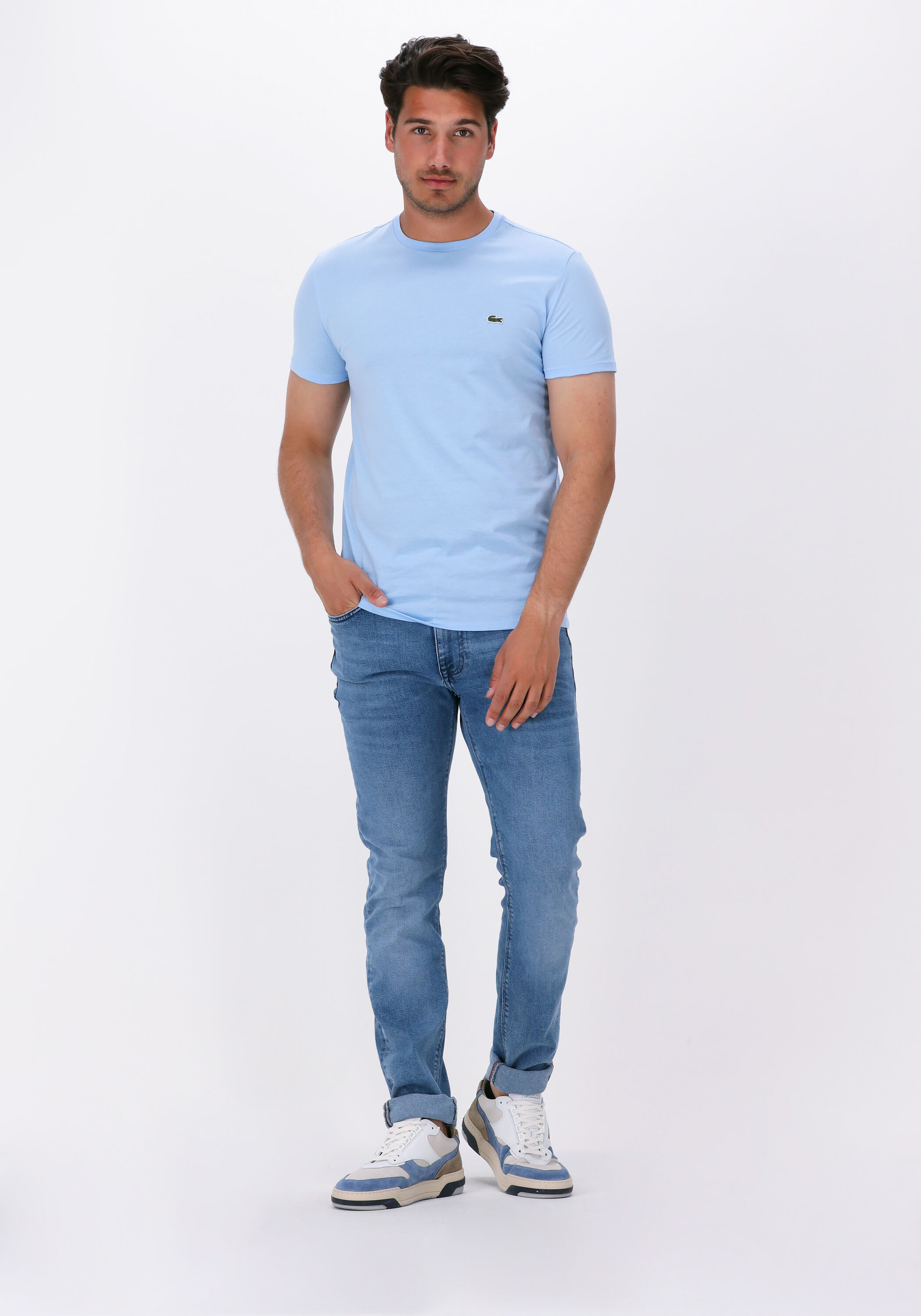 Hellblau LACOSTE T shirt 1HT1 MENS TEE SHIRT 12 Omoda