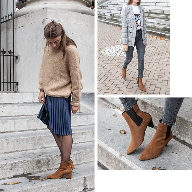 Cognacfarbene Stiefeletten Outfits