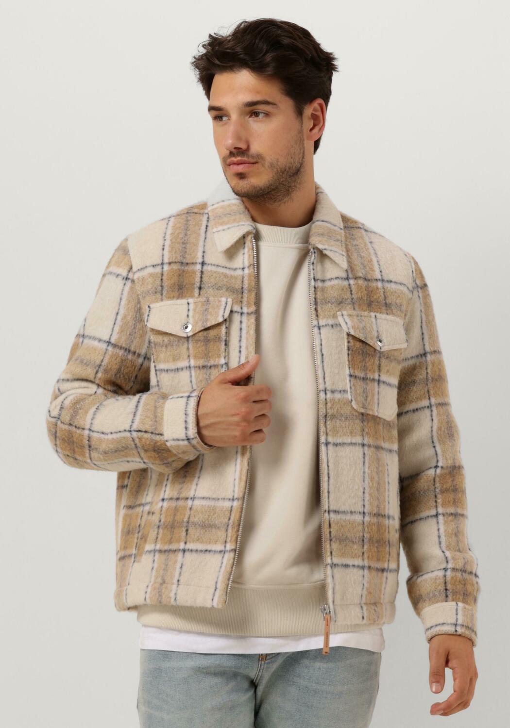 Nicht-gerade weiss SCOTCH & SODA Overshirt WOOL-BLEND ZIP-THRU 