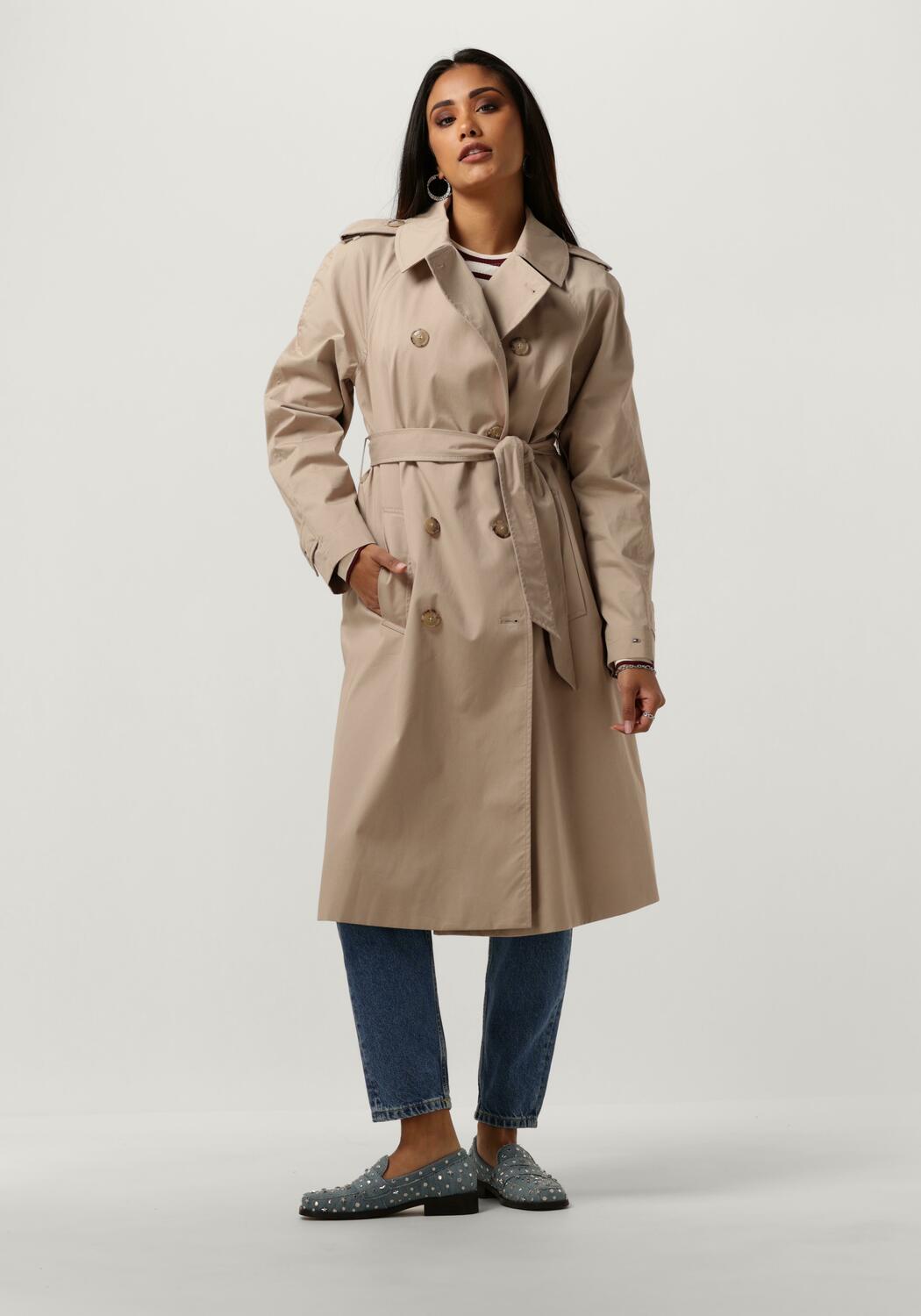 Beige TOMMY HILFIGER Trenchcoats COTTON CLASSIC TRENCH Omoda