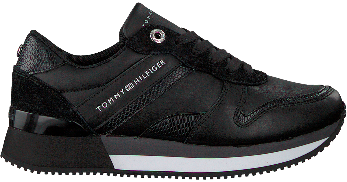 tommy hilfiger platform sneakers black