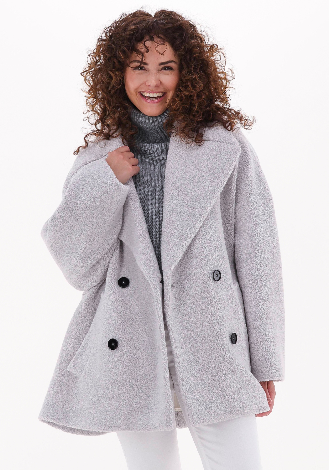 Ecru DRYKORN Teddy-Jacke RUNCOM 150014 | Omoda