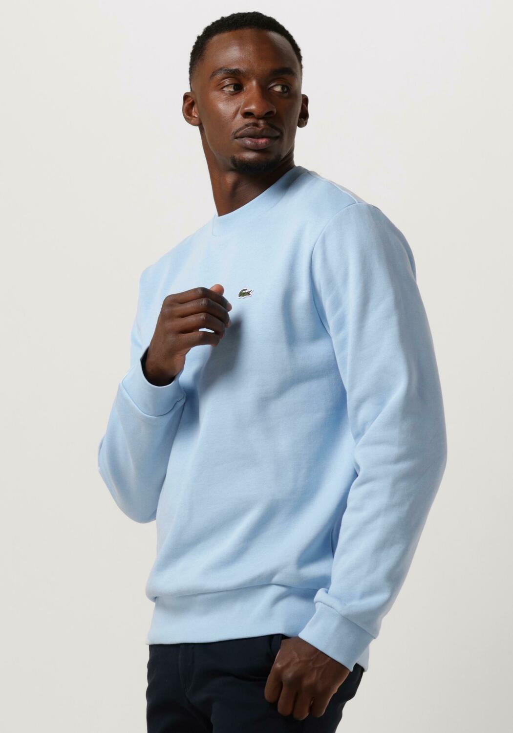 Hellblau LACOSTE Sweatshirt CLASSIC FIT BRUSHED FLEECE SWEATSHIRT