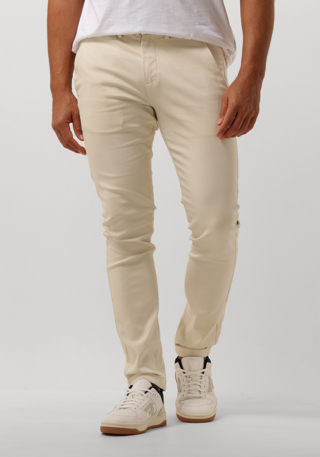 Beige CAST IRON Chino RISER CHINO STRETCH | Omoda