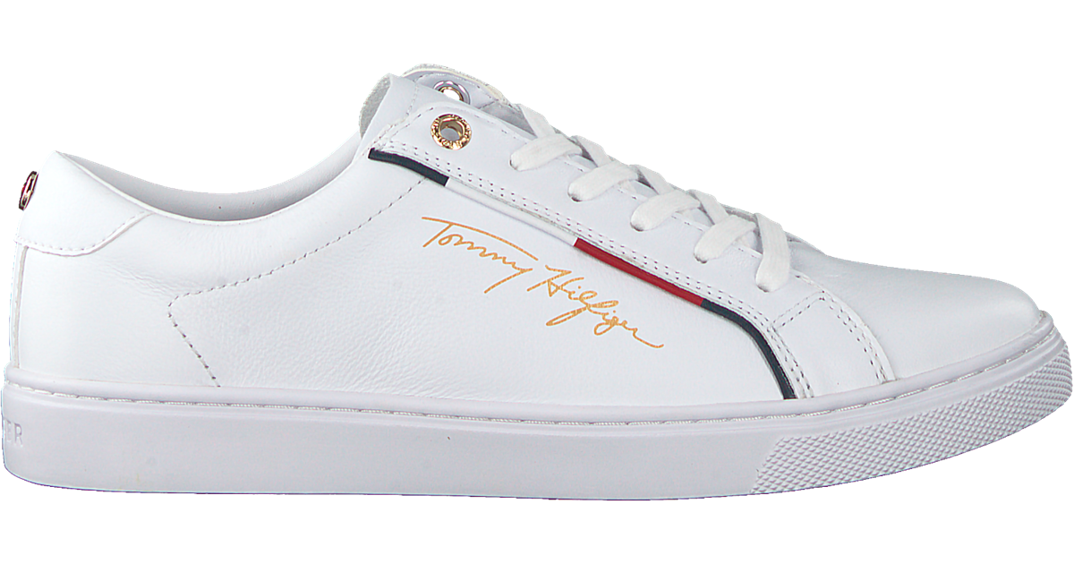 tommy hilfiger white canvas trainers