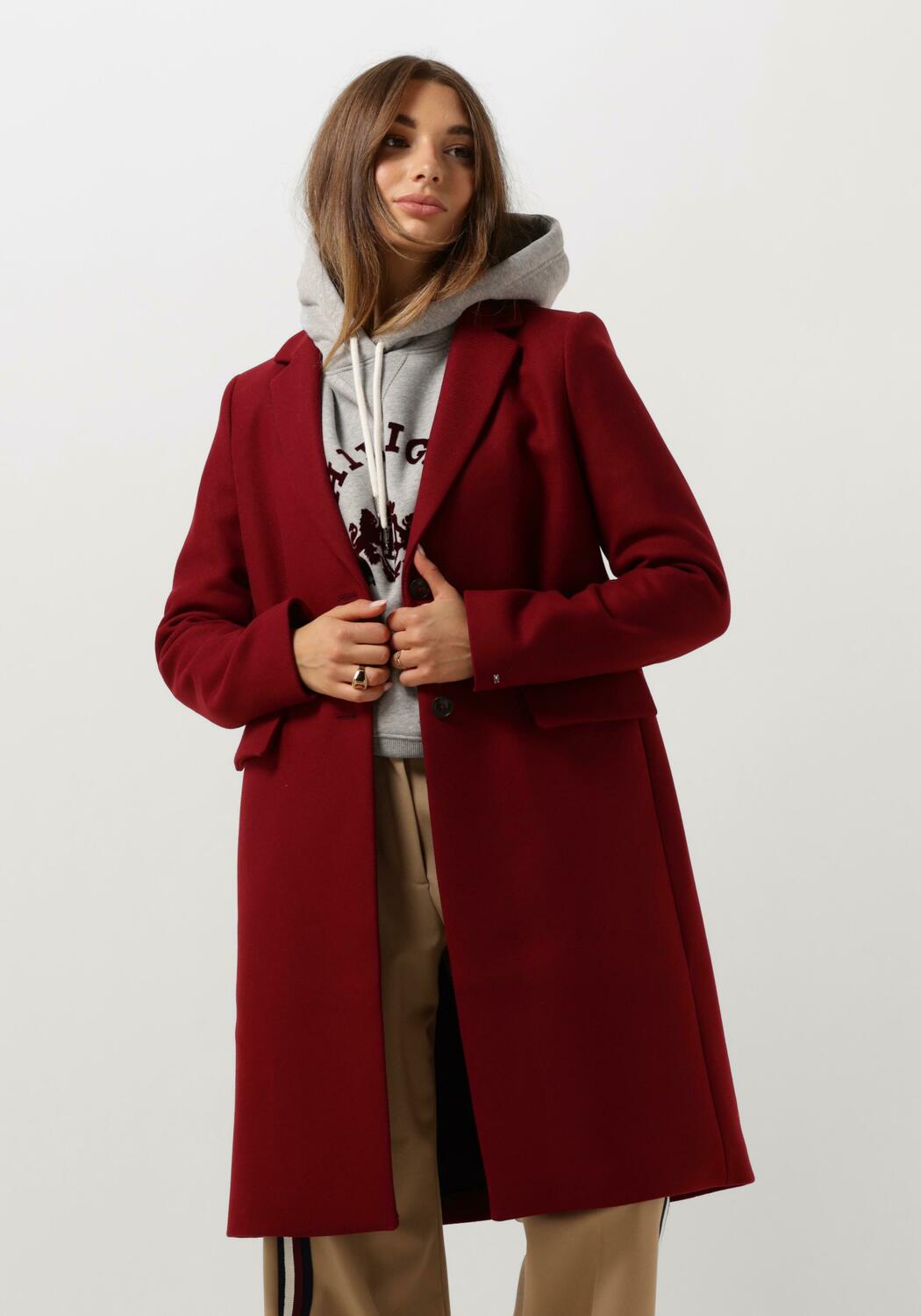 Down Coat Daunenmantel Hilfiger Rot Daunenmantel Lang Tommy