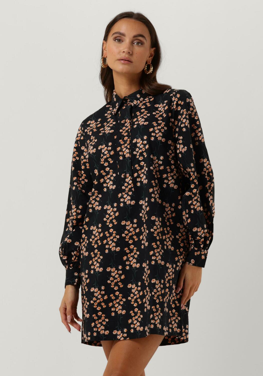 Schwarze SECOND FEMALE Minikleid CLAUDE TUNIC DRESS | Omoda