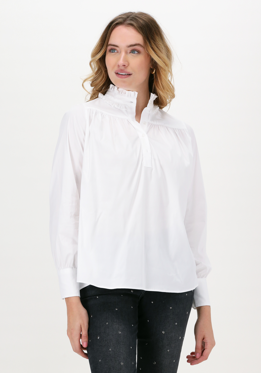 Weiße MOS MOSH Bluse HATTIE LS-BLOUSE | Omoda