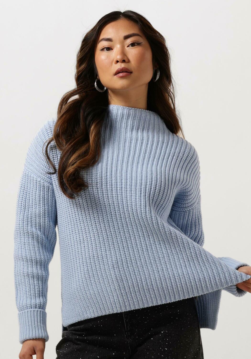 Slfselma Ls Knit Pullover Cashmere Blue